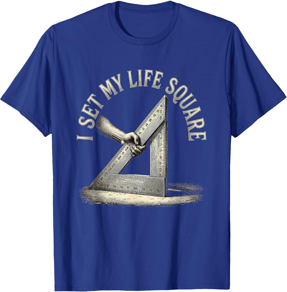 I Set My Life Square Freemason Masonic Brotherhood Pride T-Shirt - Royal Blue