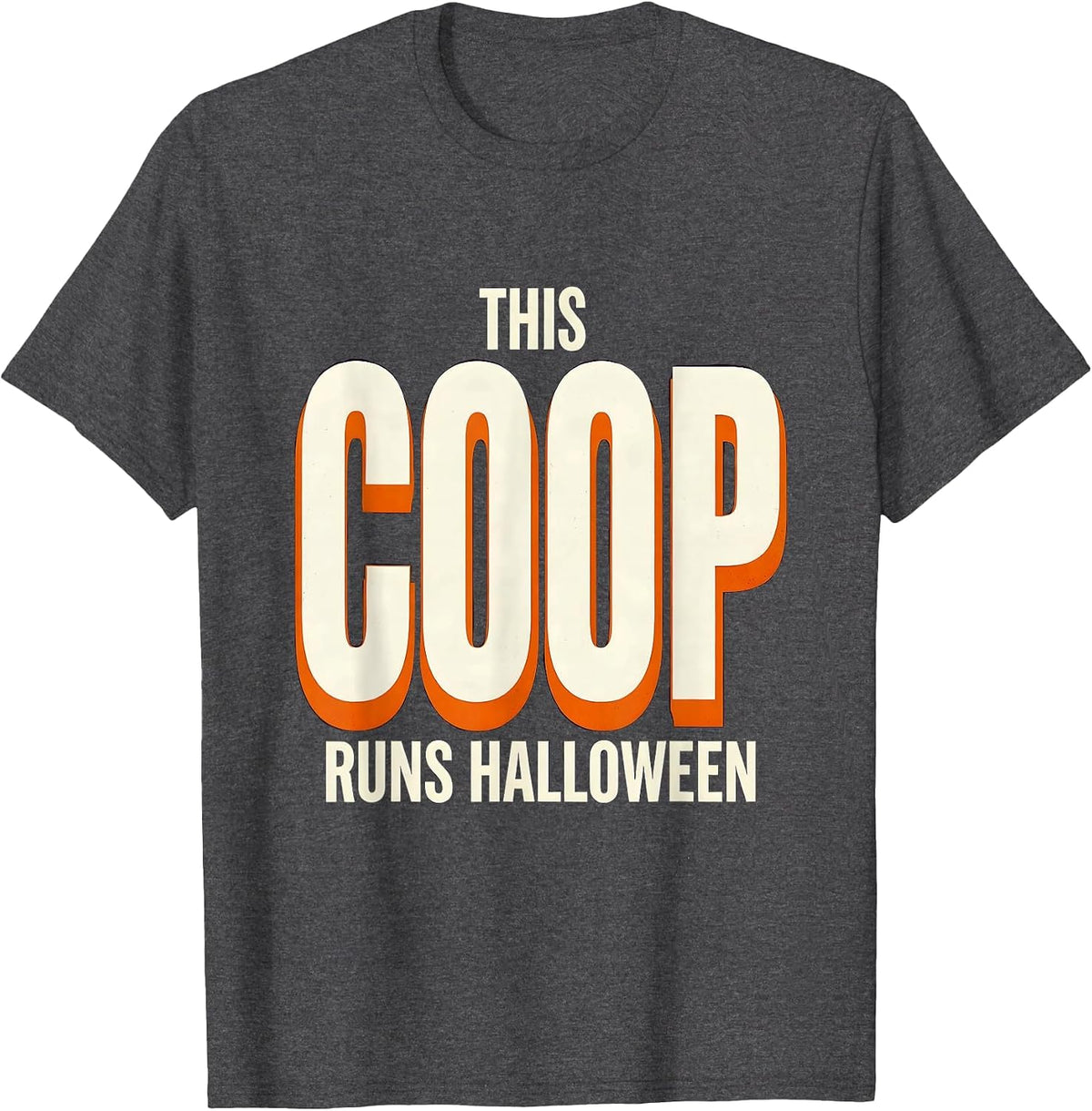 This Coop Runs Halloween Funny Chicken Lover Halloween T-Shirt - Dark Heather Grey