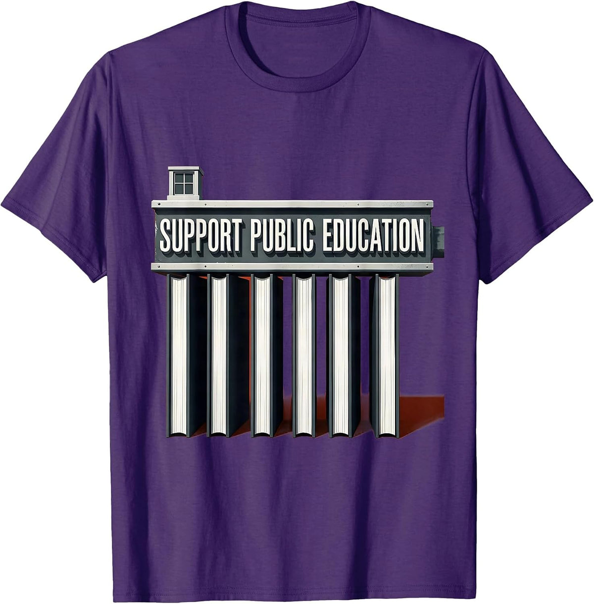 Men's Support Public Education Red For Ed Teacher Protest T-Shirt - Purple