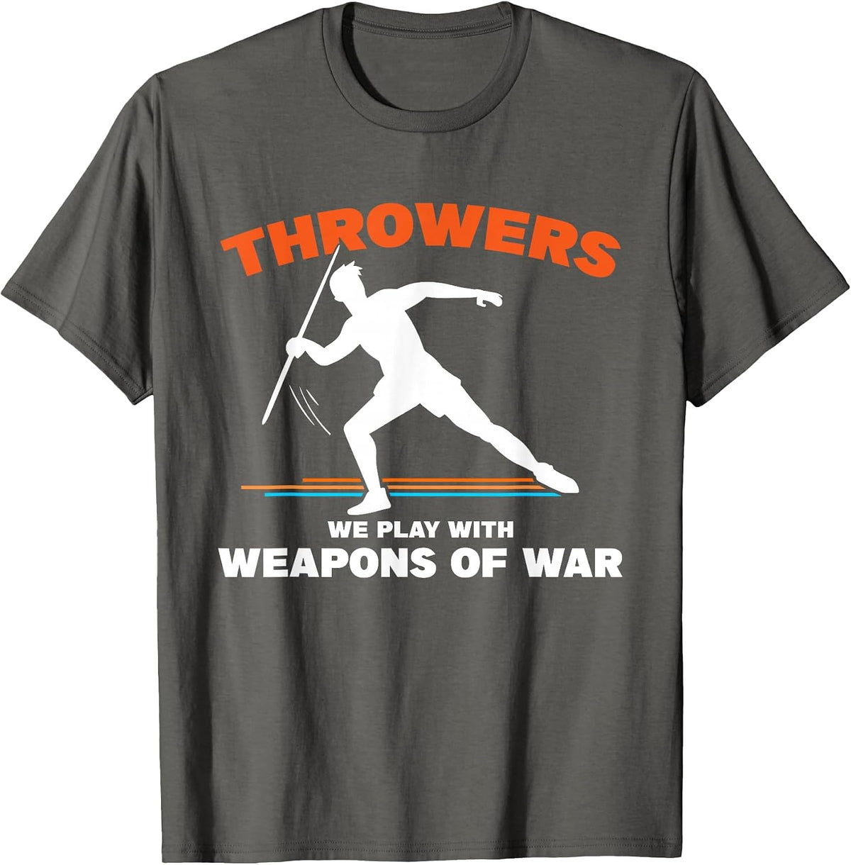 Throwing Track and Field Javelin Thrower T-Shirt - Asphalt Grey