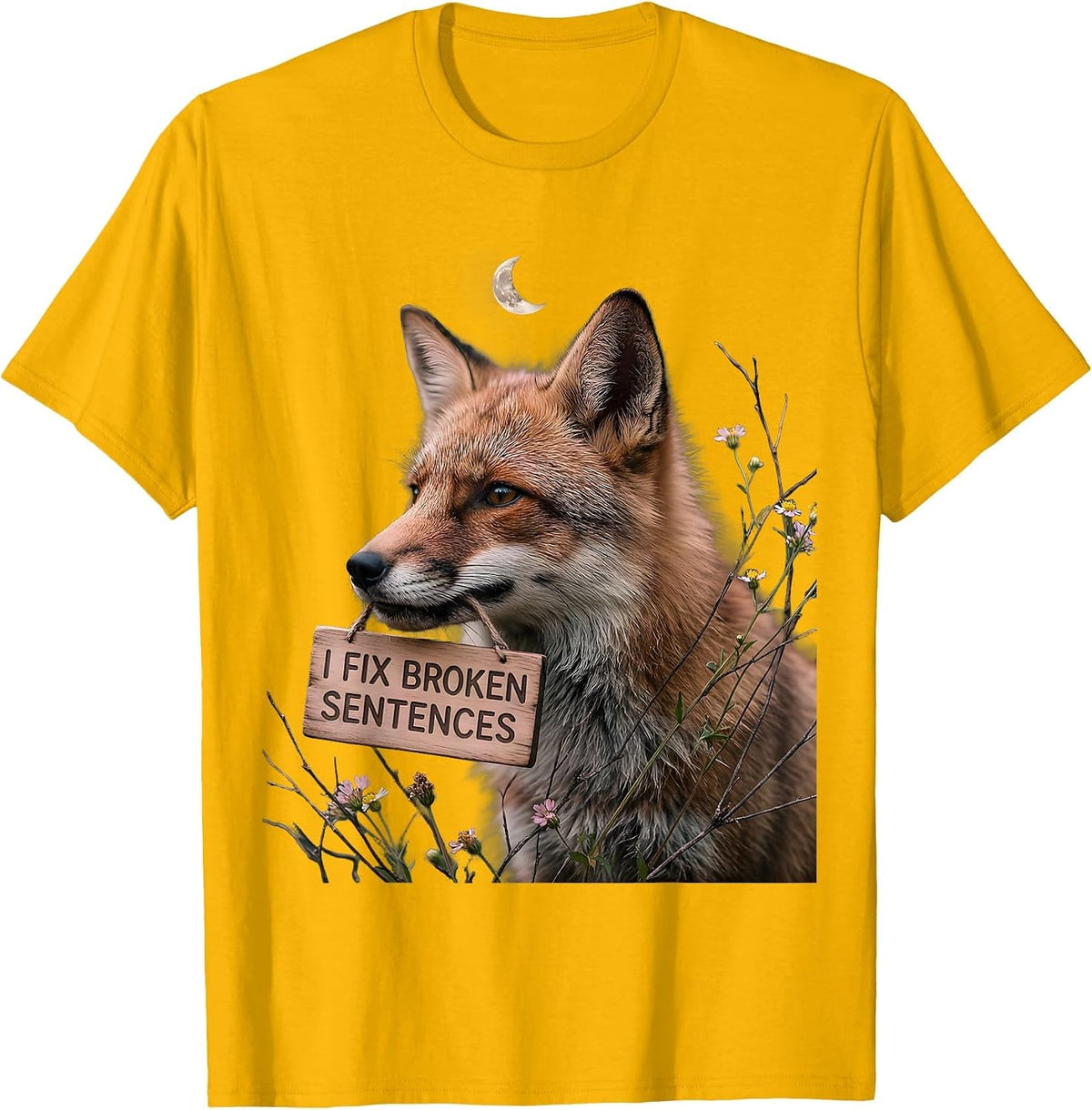 Men's I Fix Broken Sentences Speech Therapy Design T-Shirt - Golden Yellow