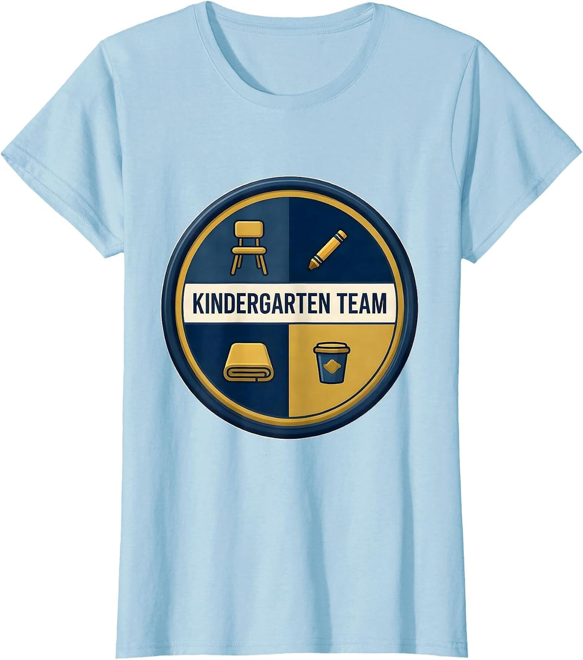 Kindergarten Team Cute Teacher Classroom Back To School T-Shirt - Baby Blue