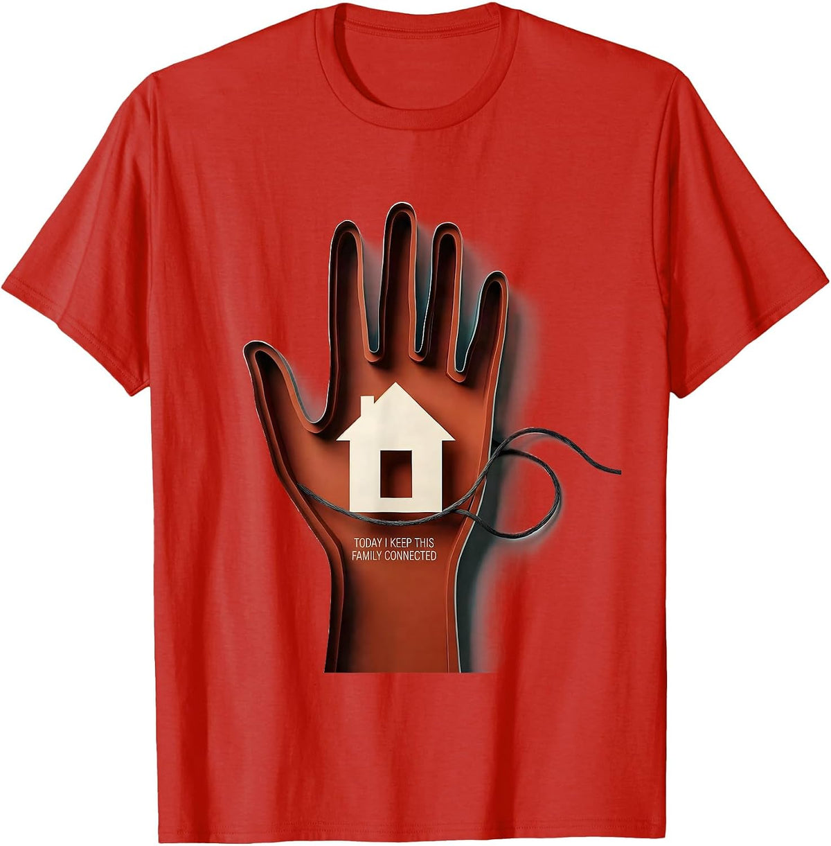 Men's Today I Keep This Family Connected Funny Social Worker T-Shirt - Red