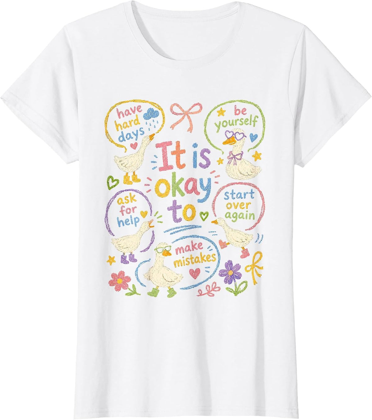 It is Okay to Goose School Counselor Special Education T-Shirt - White