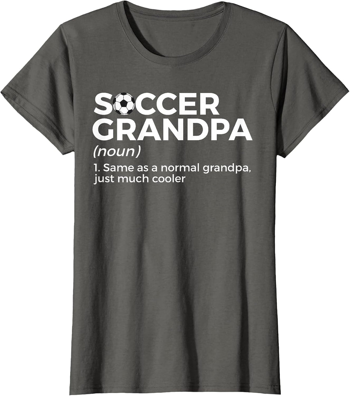 Funny Soccer Grandpa Definition T-Shirt - Asphalt Grey