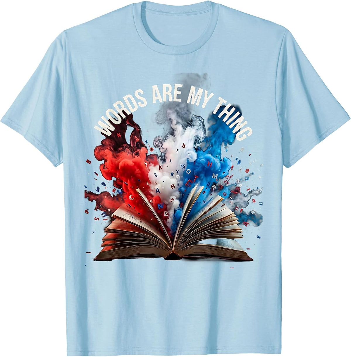 Men's Words Are My Thing English Teacher Design T-Shirt - Baby Blue