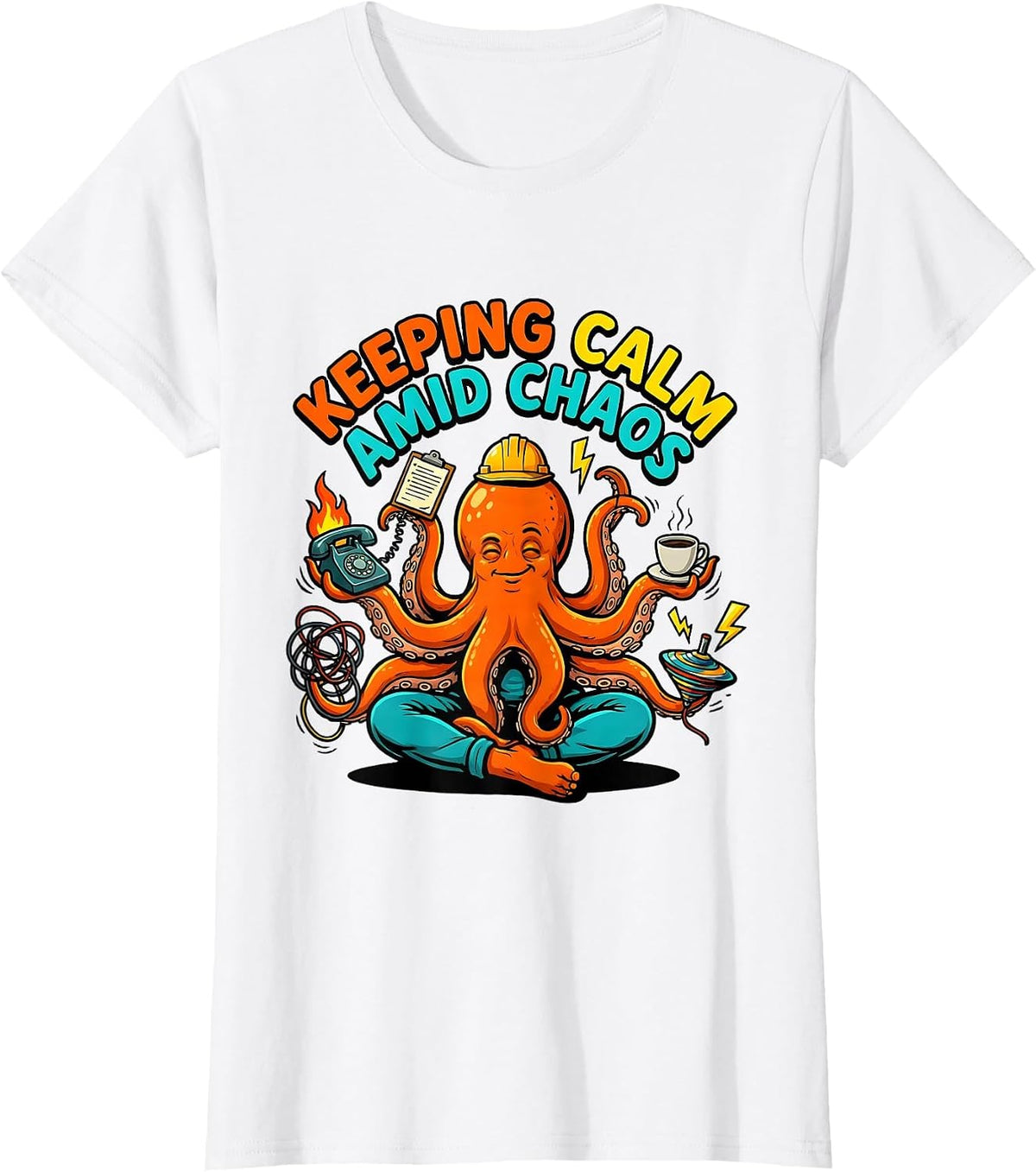 Women's Chaos Coordinator Keeping Calm Amid Chaos T-Shirt - White