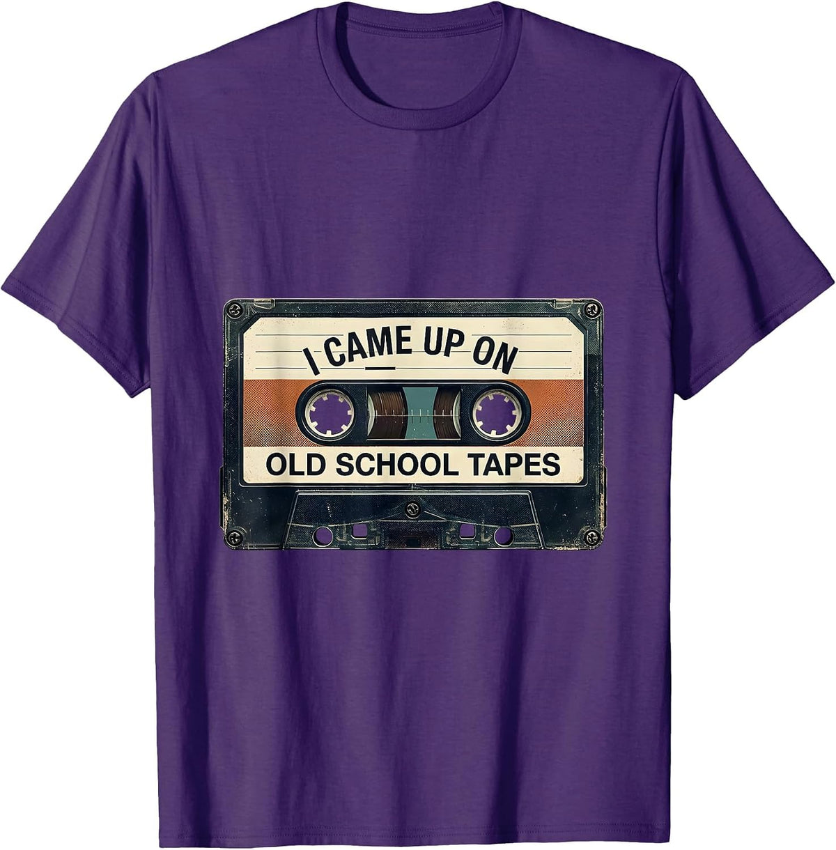 I Came Up On Old School Tapes Vintage Retro Hip Hop Music T-Shirt - Purple