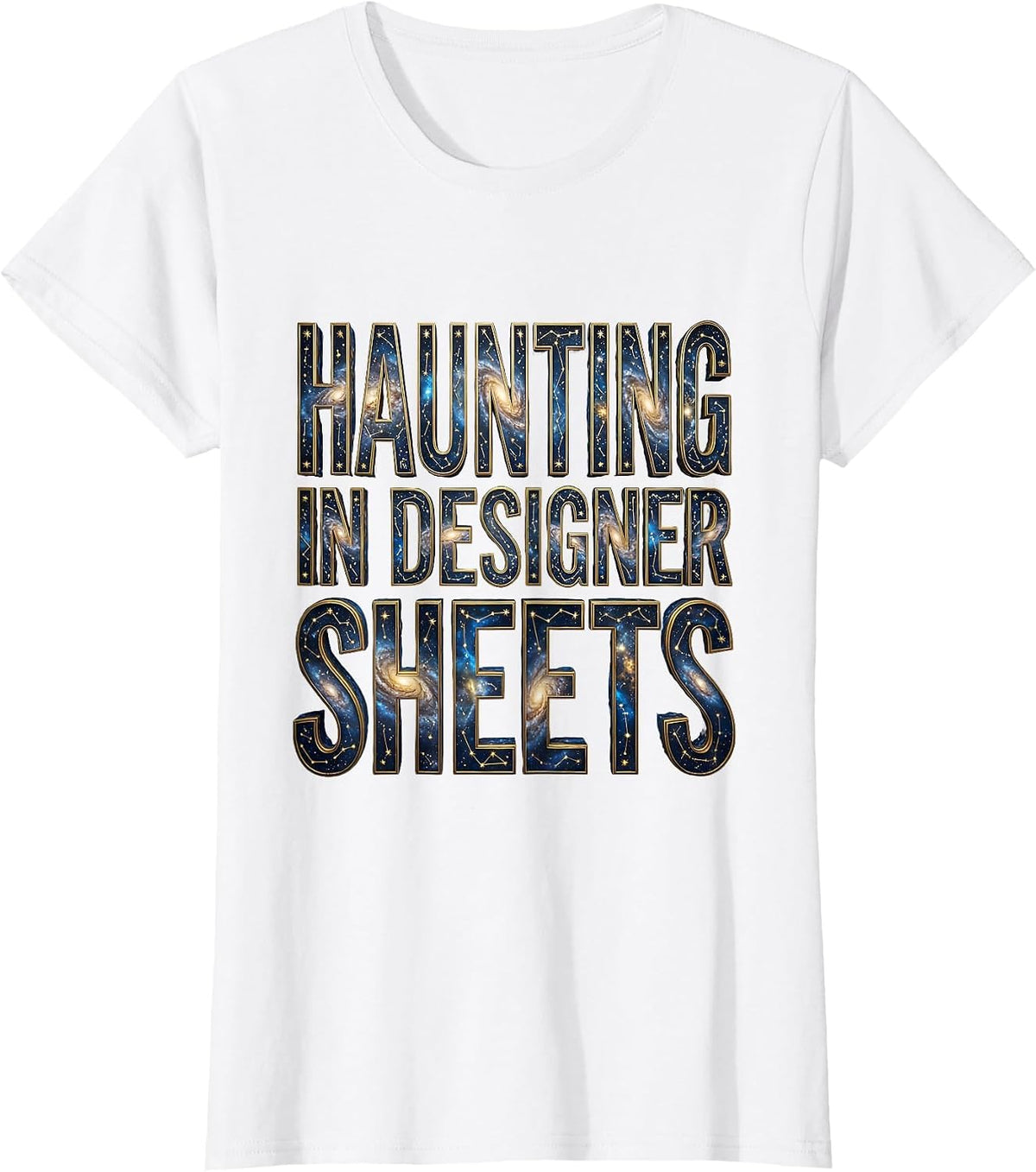 Boojee Ghost Haunting In Designer Sheets T-Shirt - White