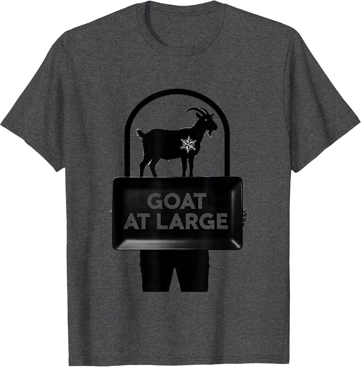 Men's Goat At Large Freemason Square And Compass Lodge Pride T-Shirt - Dark Heather Grey