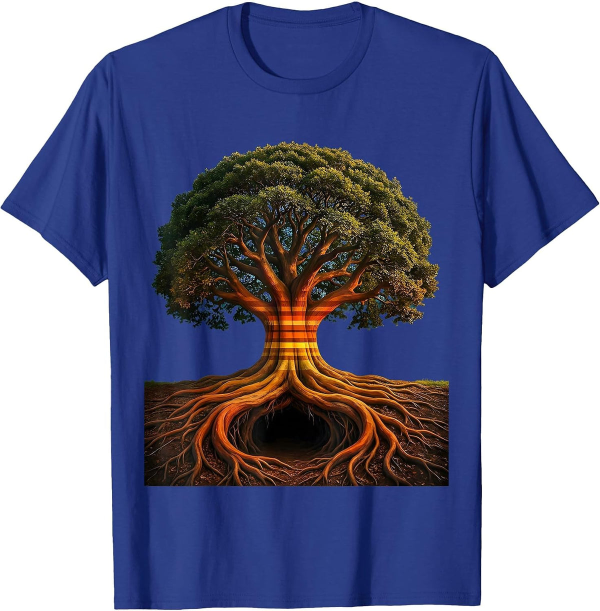 Social Worker Tree Roots Shelter Graphic T-Shirt - Royal Blue