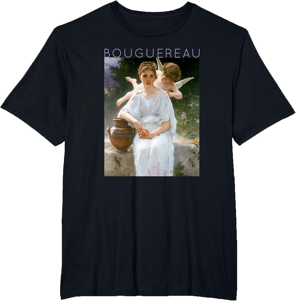 William-Adolphe Bouguereau - Whisperings of Love T-Shirt - Black