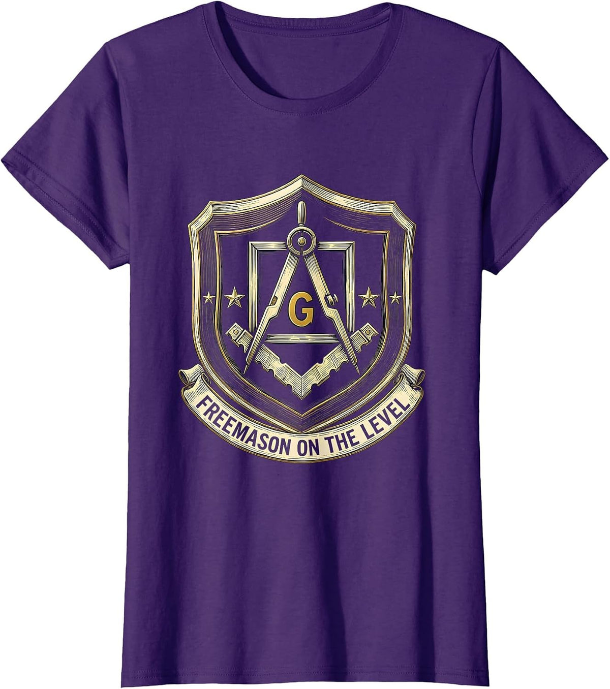 Women's Freemason On The Level Masonic Fraternal Pride Square & T-Shirt - Purple