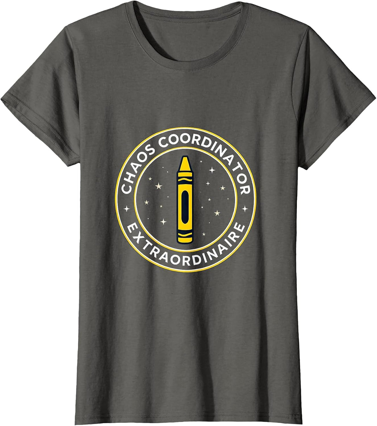 Women's Chaos Coordinator Extraordinaire PreK Teacher T-Shirt - Asphalt Grey