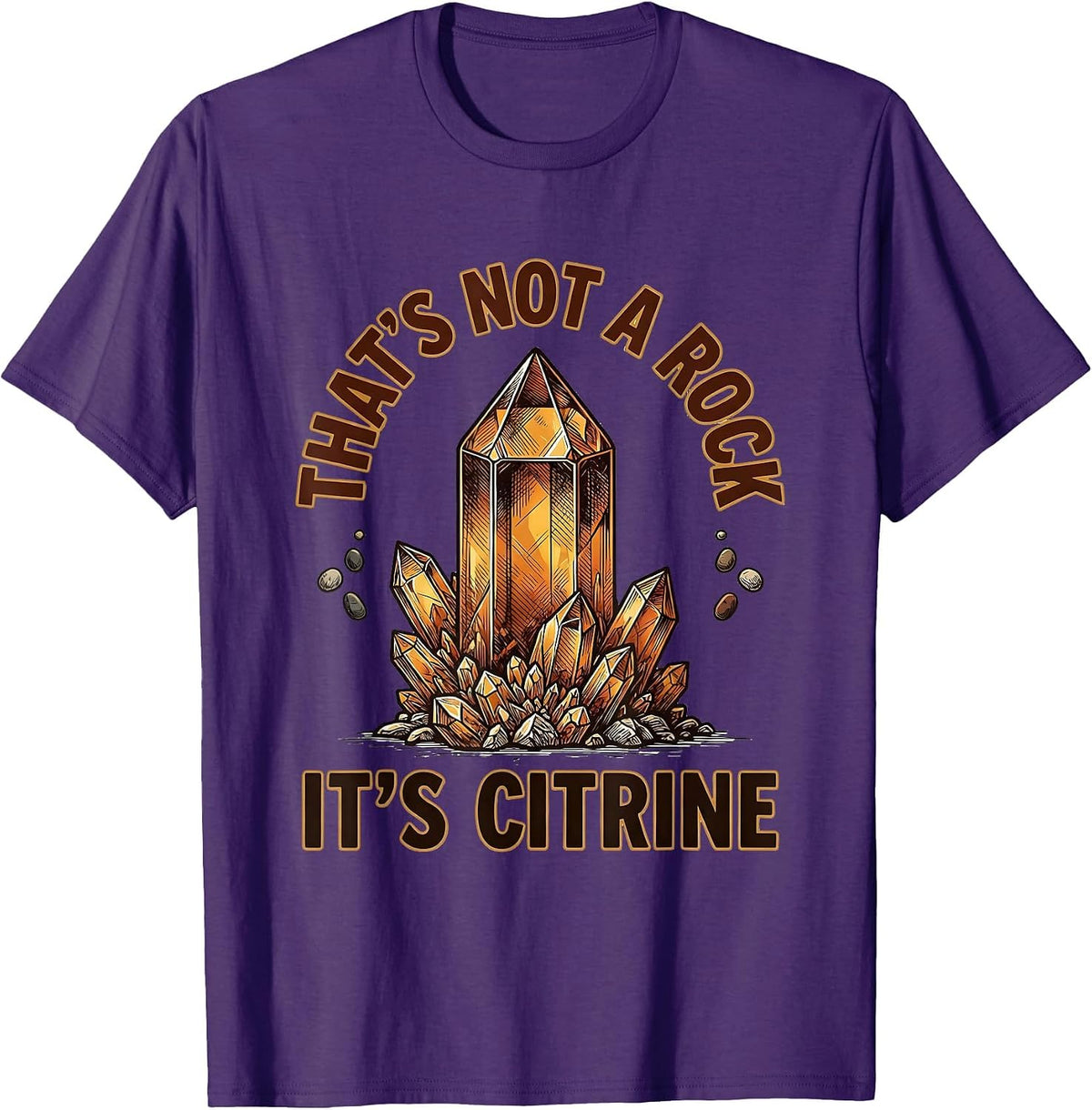 That's Not A Rock It's Citrine Funny Rock Collector Geology T-Shirt - Purple