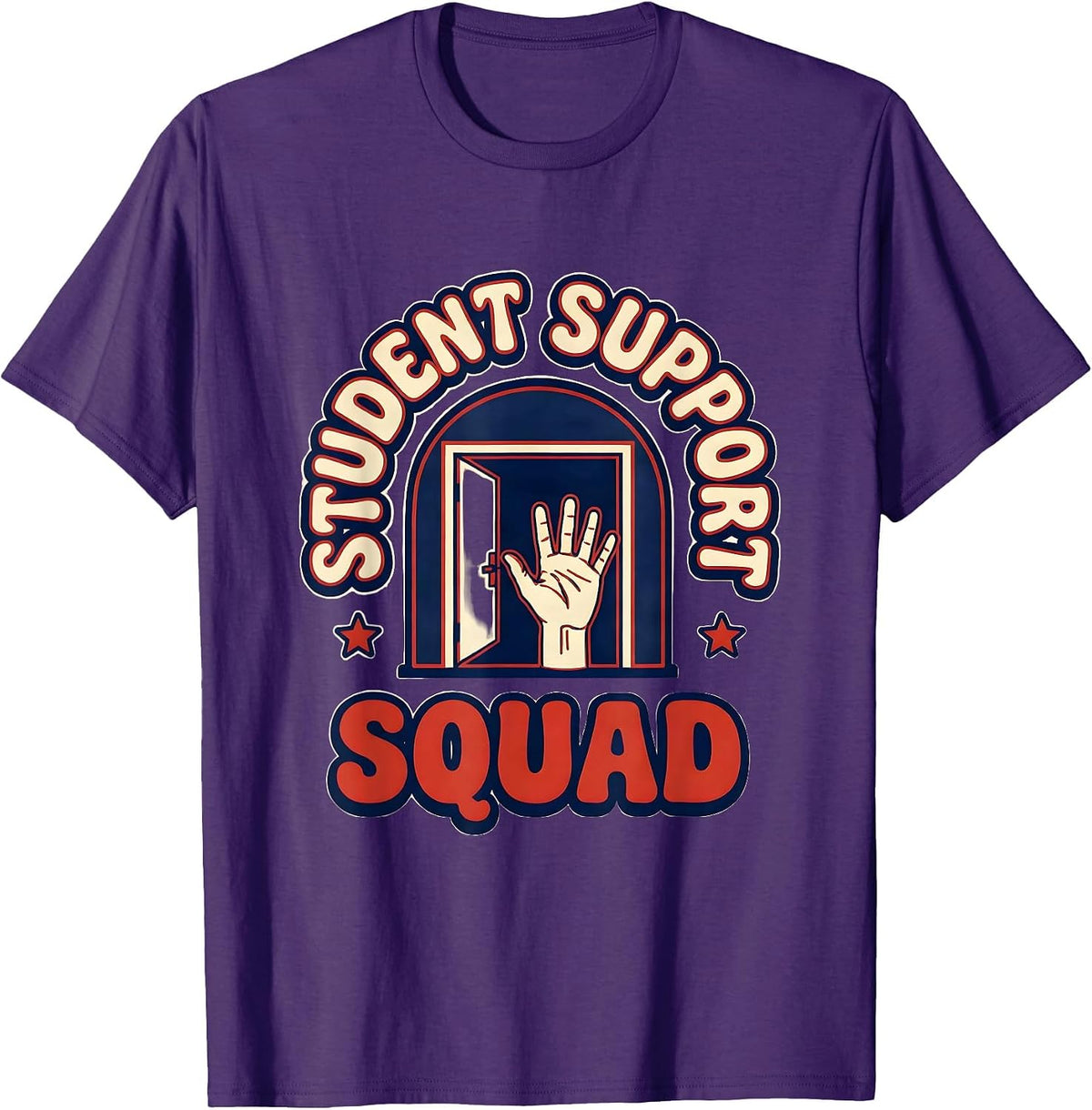 Student Support Squad Retro PTA Crew Parent Volunteer Pride T-Shirt - Purple