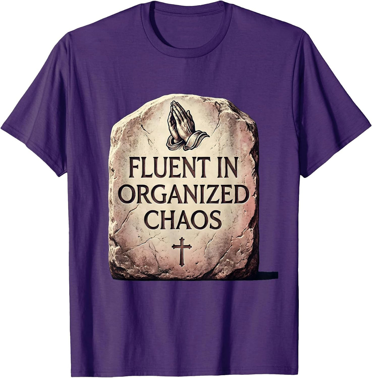 Chaos Coordinator Fluent In Organized Chaos Design T-Shirt - Purple