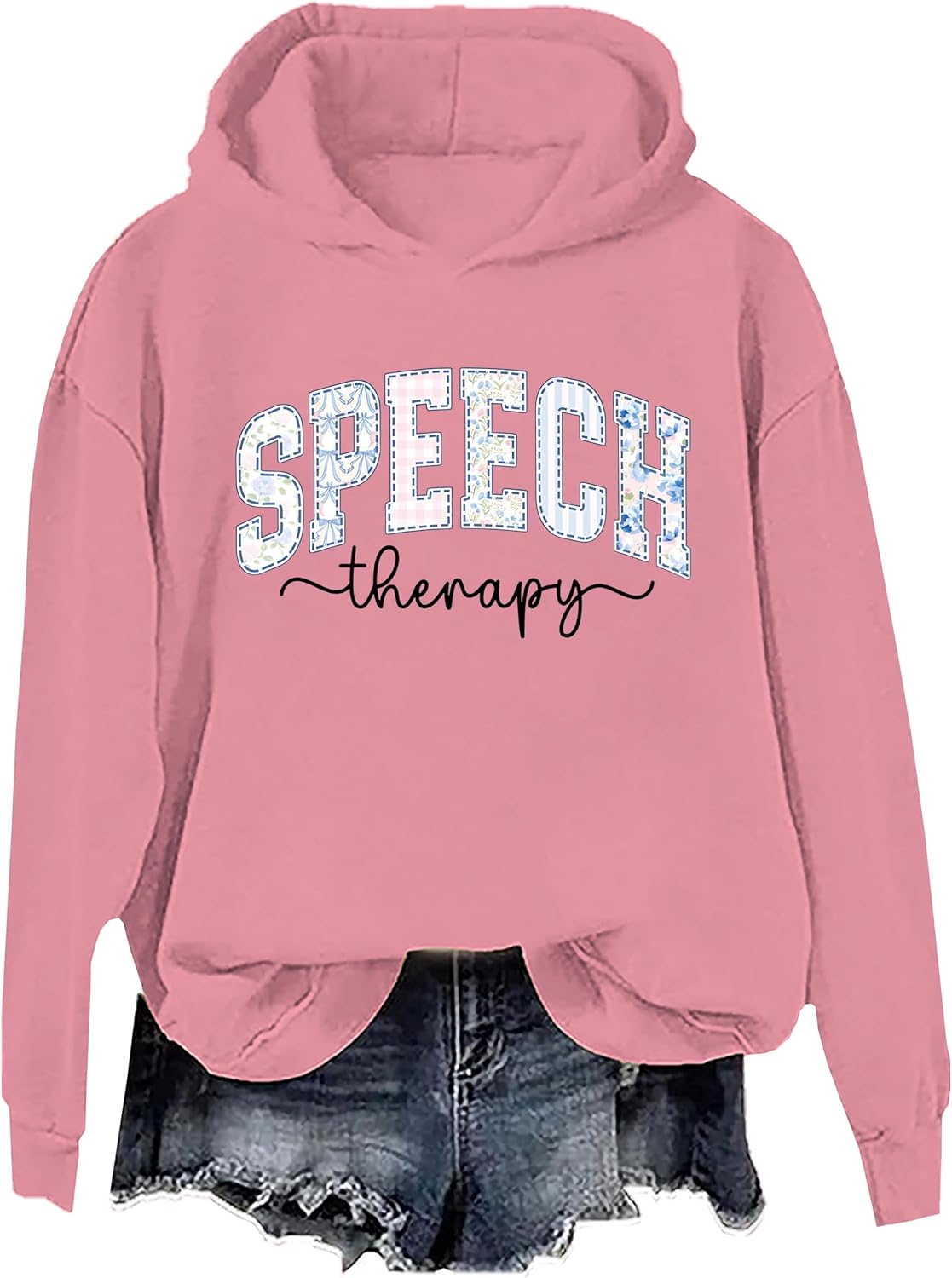 Speech Therapy Sweatshirts For Women Speech Language Pathology Sweatshirt Language Pathology Gifts Shirt - Hooded Neck Pink