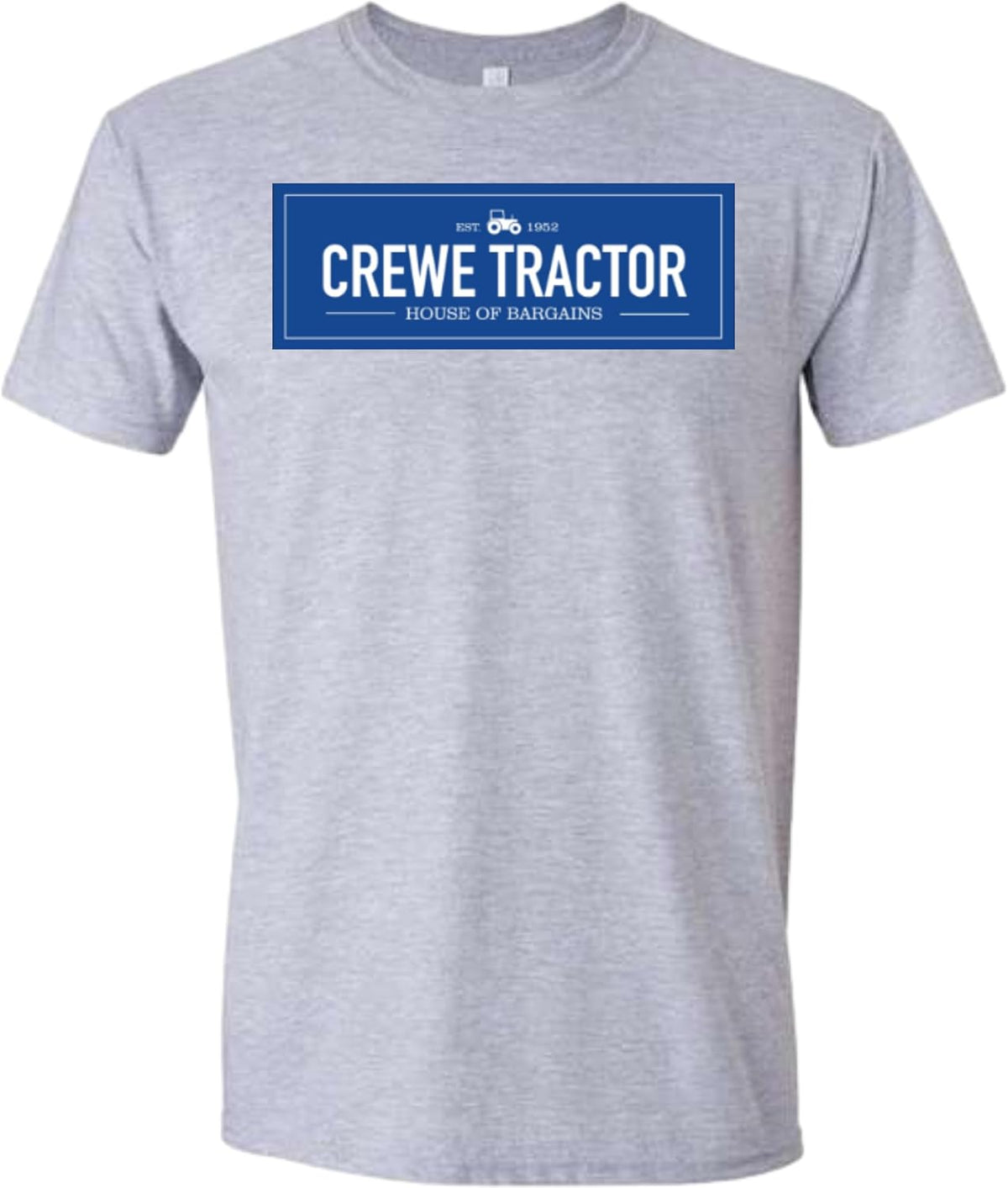 Crewe Tractor Hit The Road Dude T-Shirt, Short Sleeve, Crew Neck, Casual Wear - Sport Gray