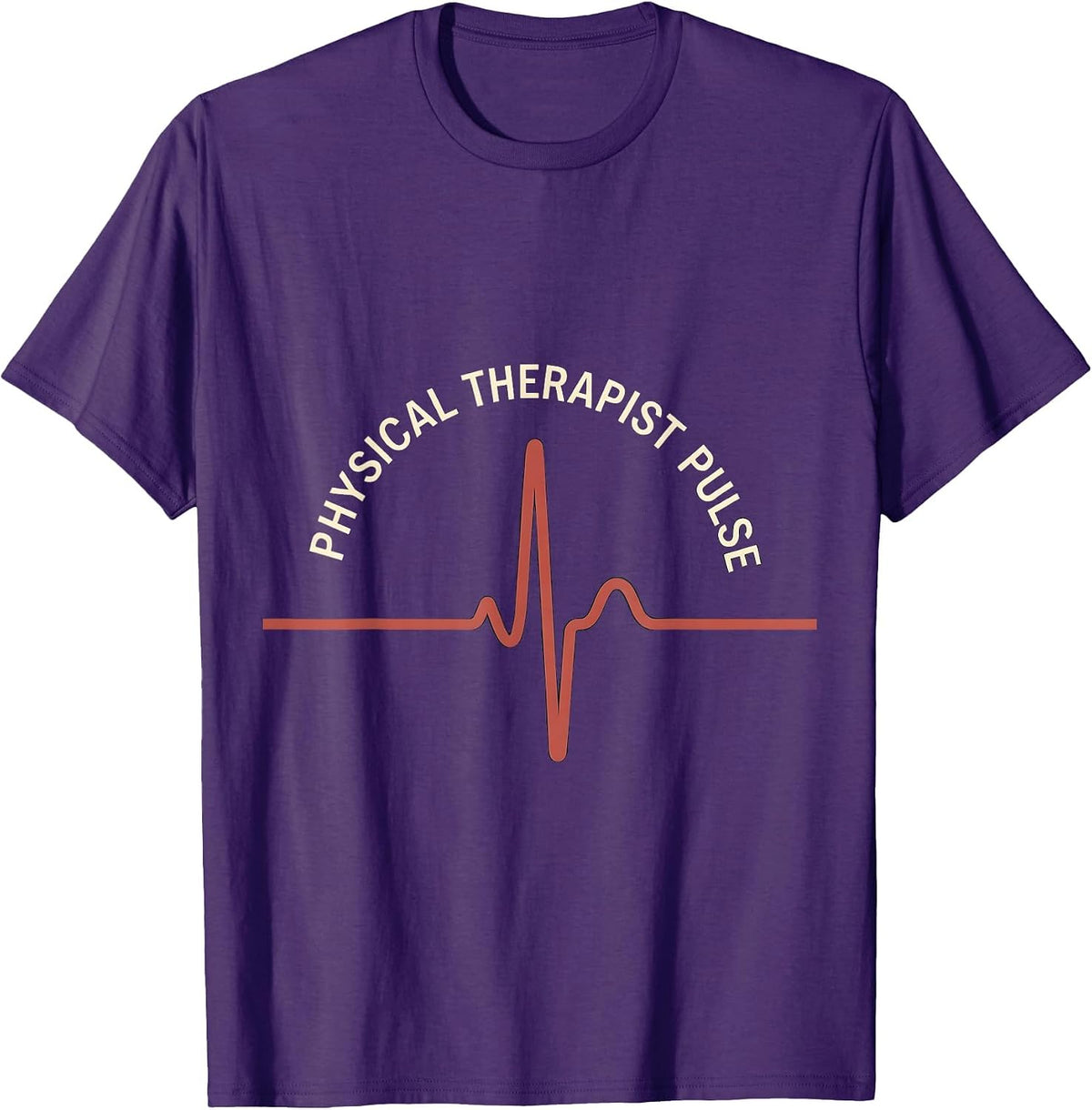 Physical Therapist Pulse Minimalist Occupational Pride Gift T-Shirt - Purple