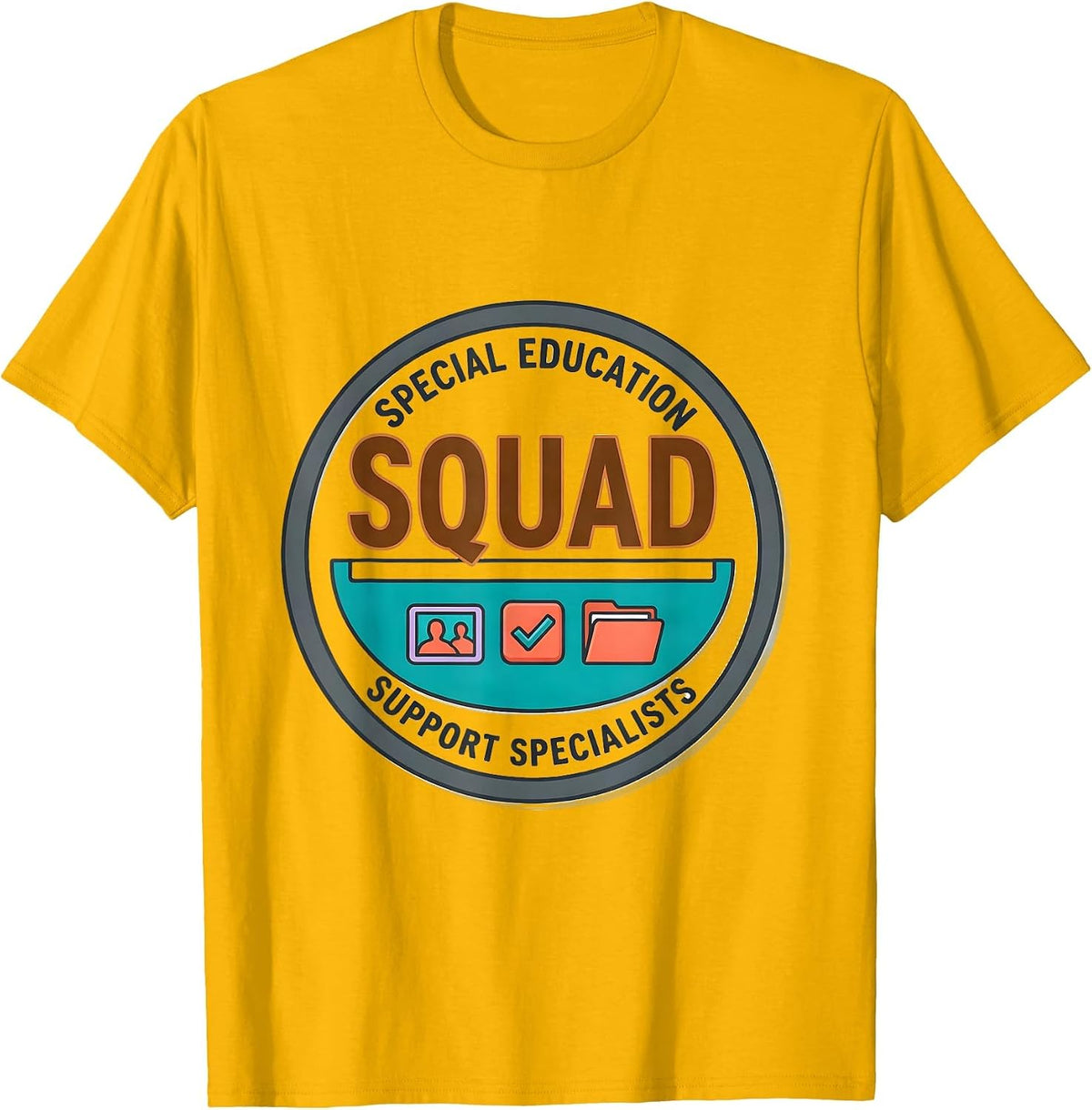 Special Education Squad, Support Specialists Teacher T-Shirt - Golden Yellow