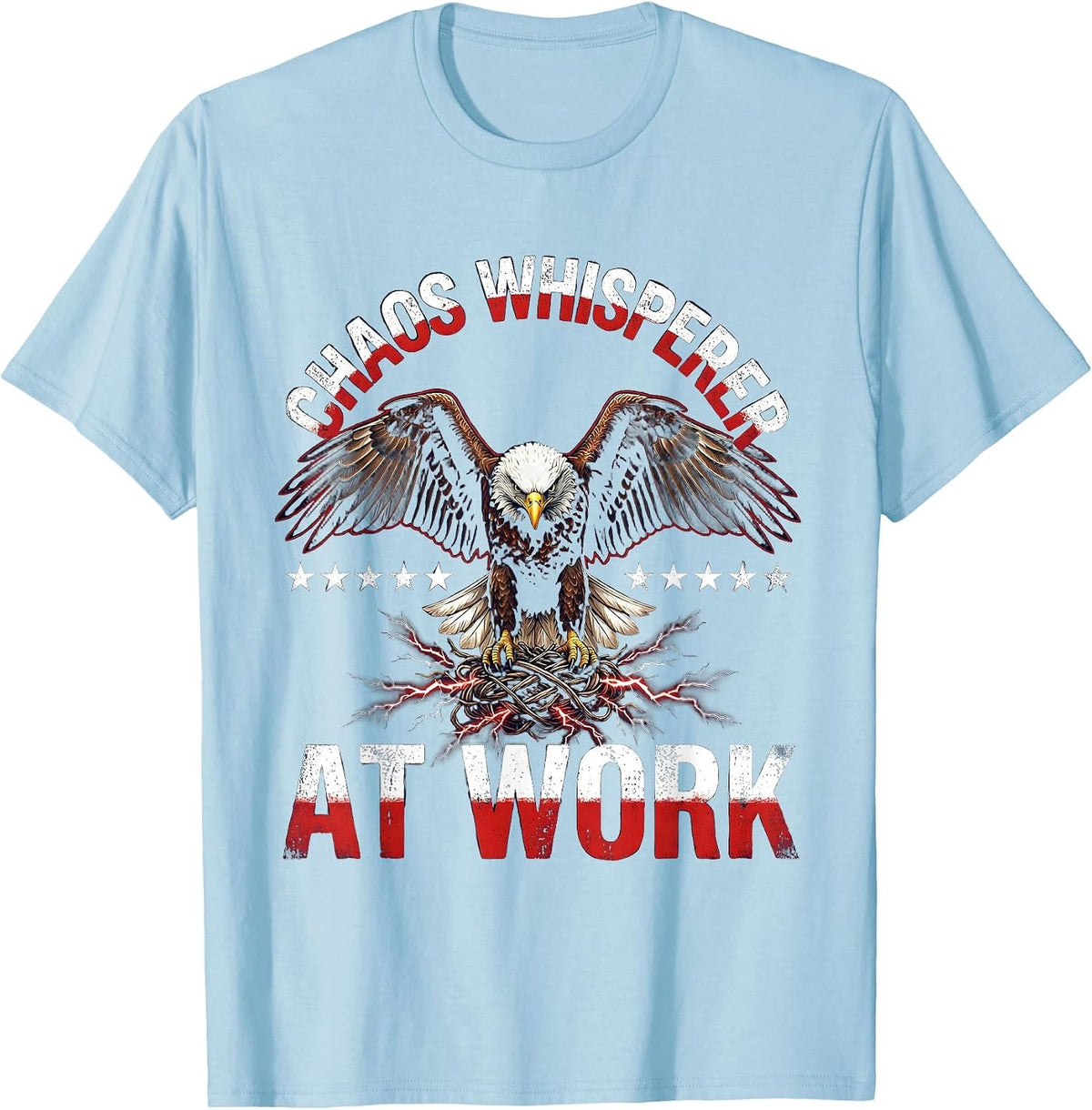 Men's Chaos Whisperer At Work Coordinator Design T-Shirt - Baby Blue