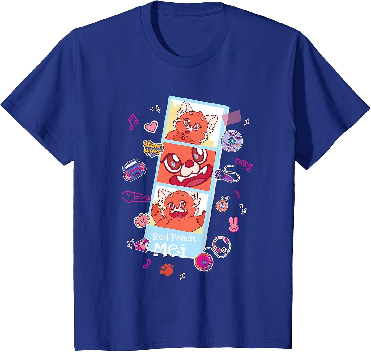 Disney and Pixar's Turning Red Panda Mei Cute Photo Strip T-Shirt - Royal Blue