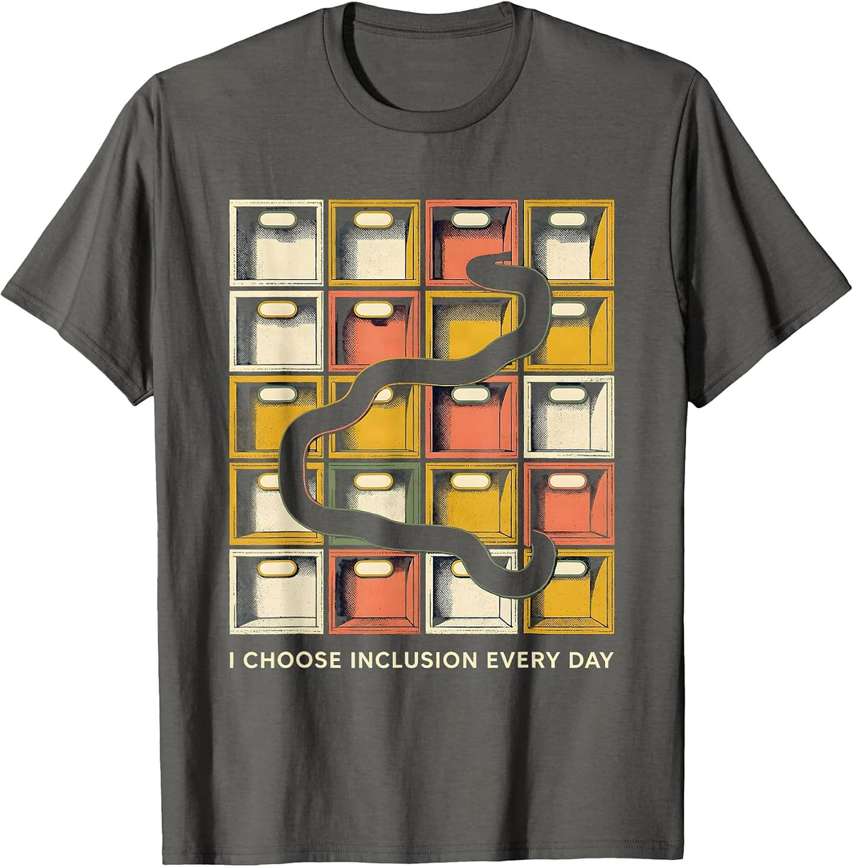 I Choose Inclusion Every Day Inspirational Special Ed T-Shirt - Asphalt Grey