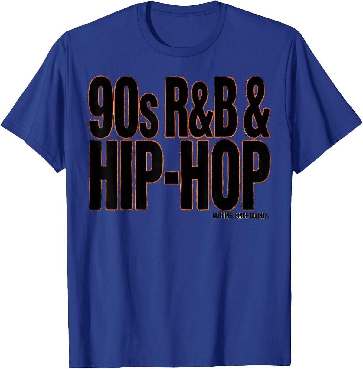 Men's 90s R&B & Hip-Hop Nothing Since Counts Retro T-Shirt - Royal Blue