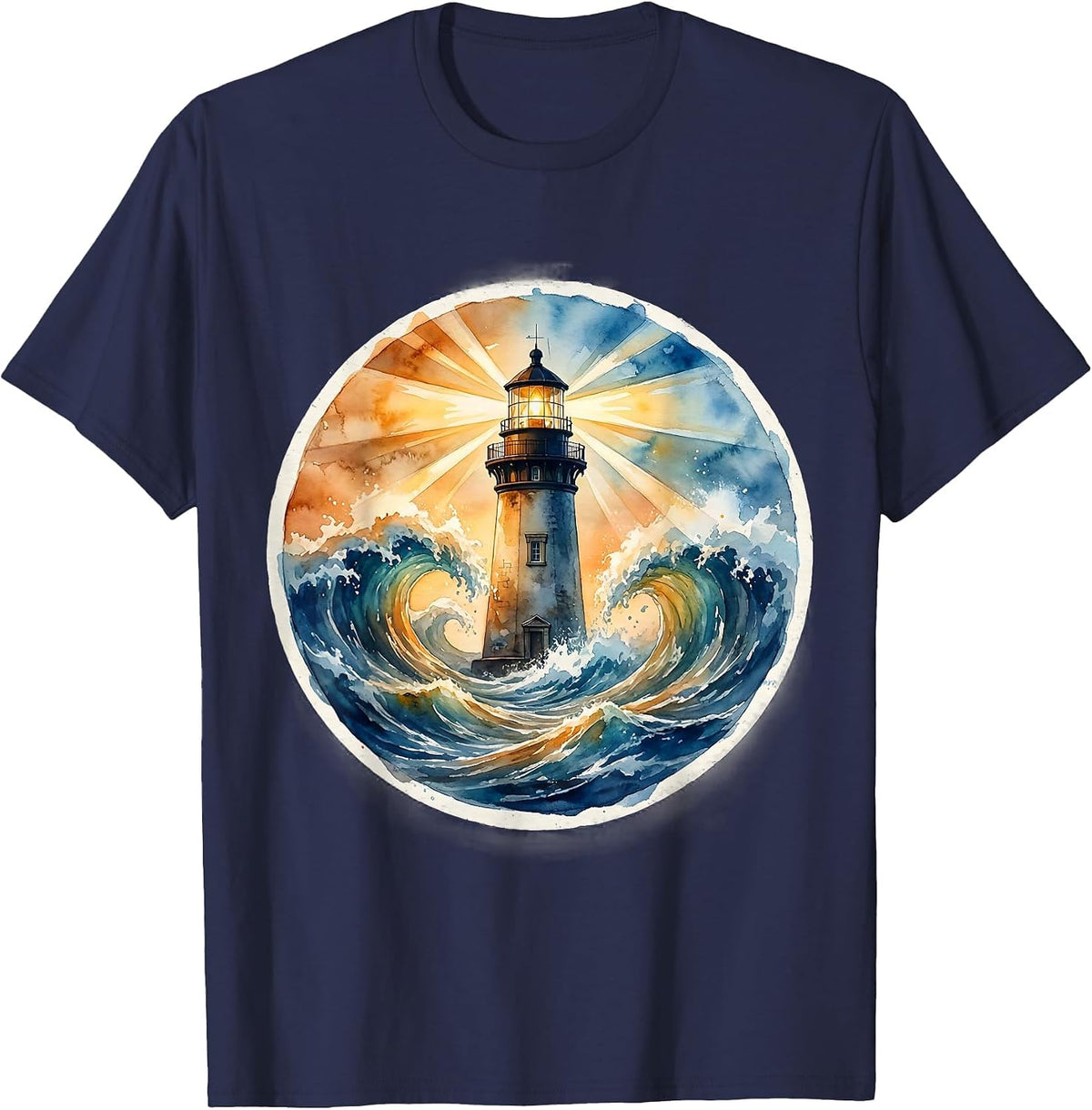 Special Education Teacher Lighthouse Graphic T-Shirt - Navy Blue