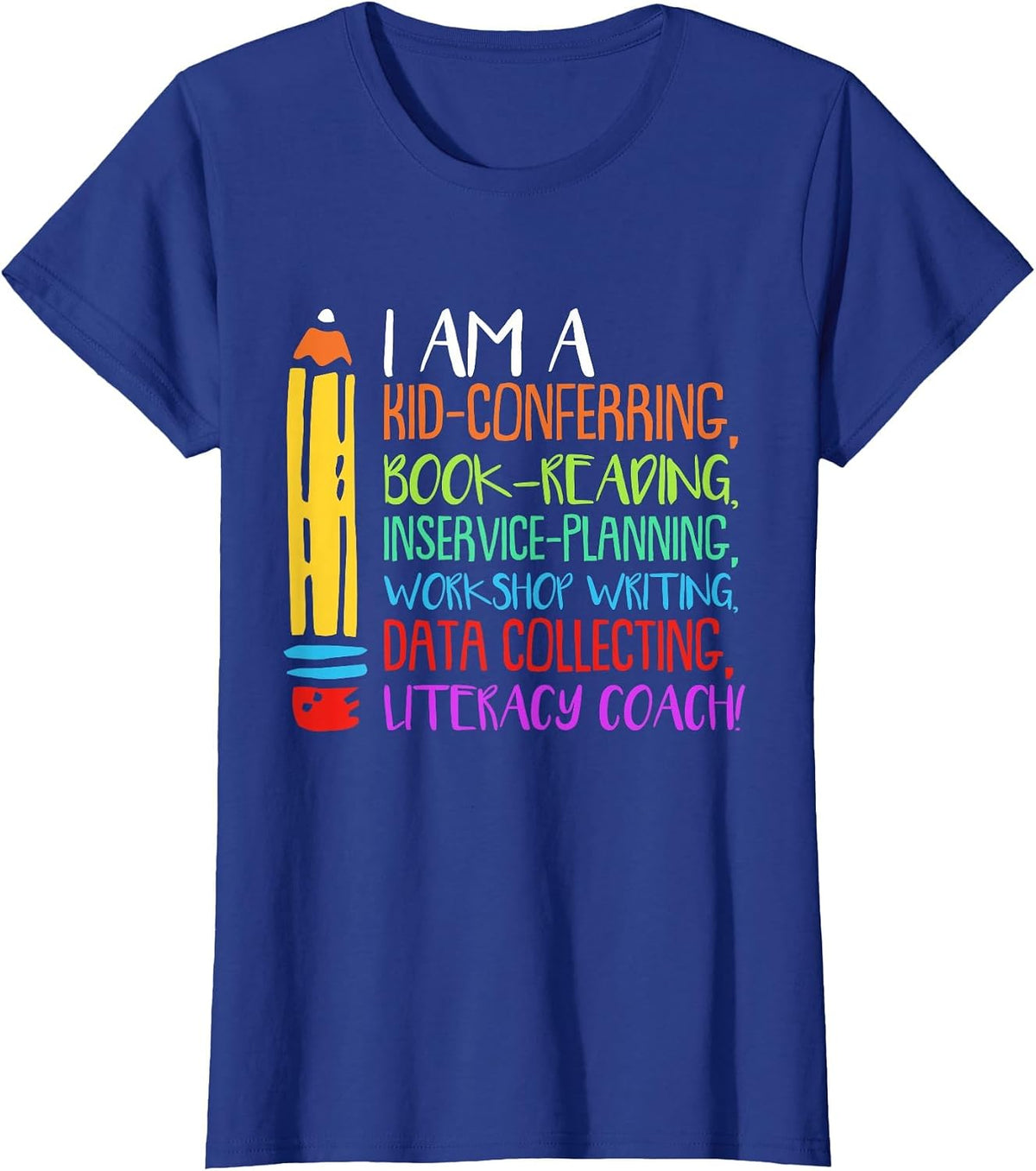 Literacy Coach T-Shirt - Royal Blue