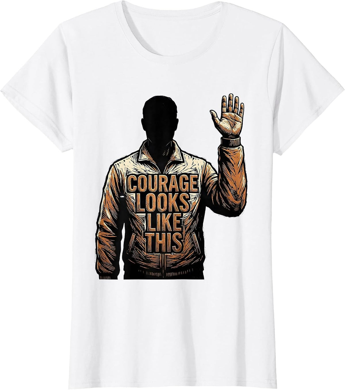 Women's Courage Looks Like This Social Worker Design T-Shirt - White