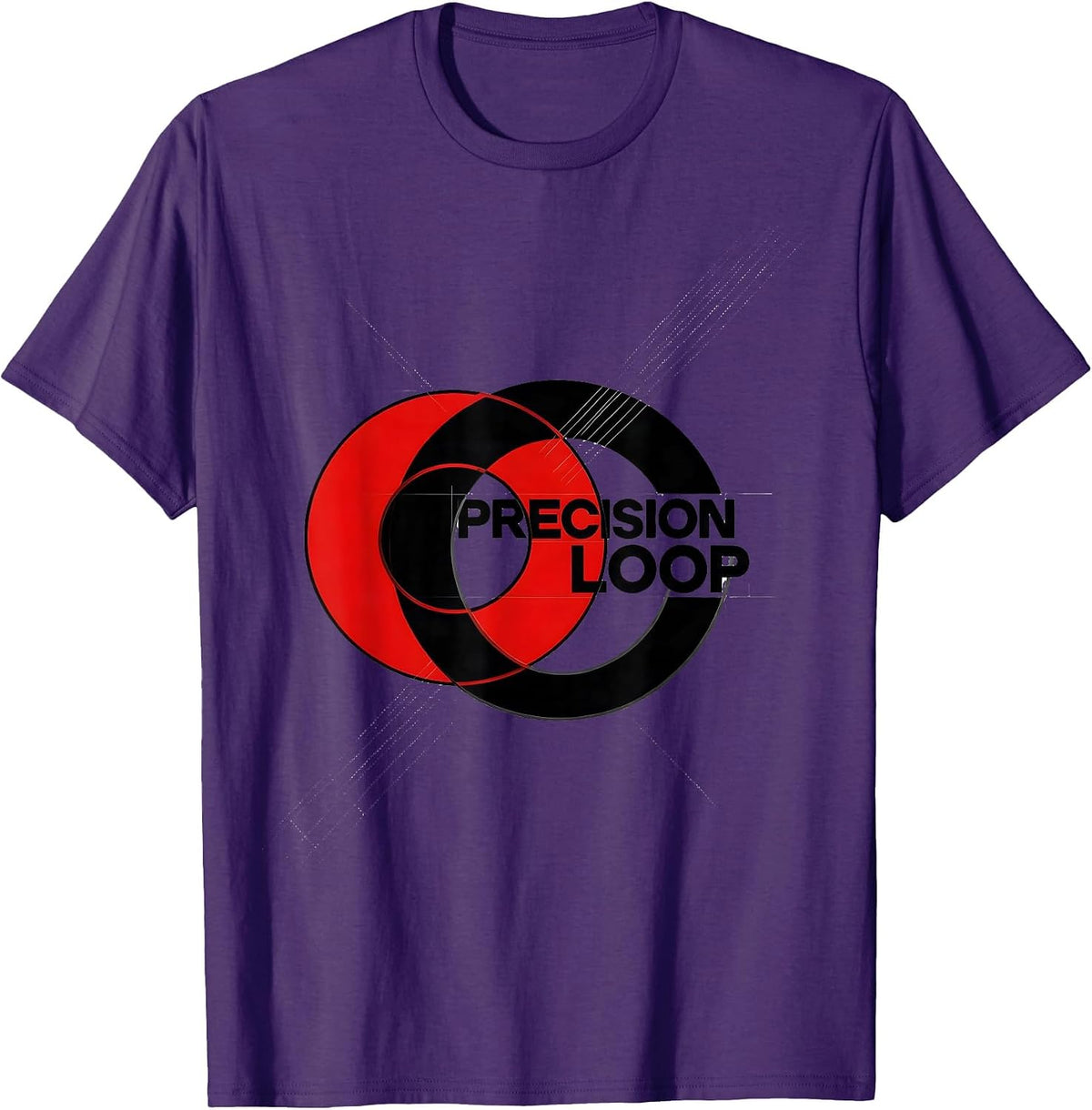 Precision Loop Bauhaus Modernist Graphic T-Shirt - Purple
