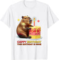 Men's Cappy Birthday This Birthday Is Mine Kawaii Capybara T-Shirt - White