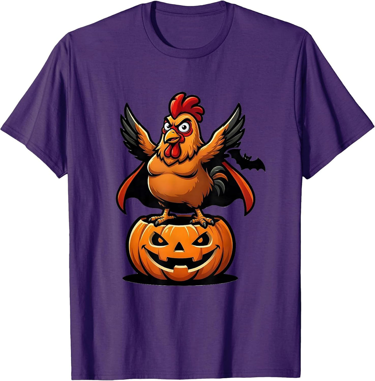 Chicken Halloween Costume Funny Farm Lover Humor T-Shirt - Purple