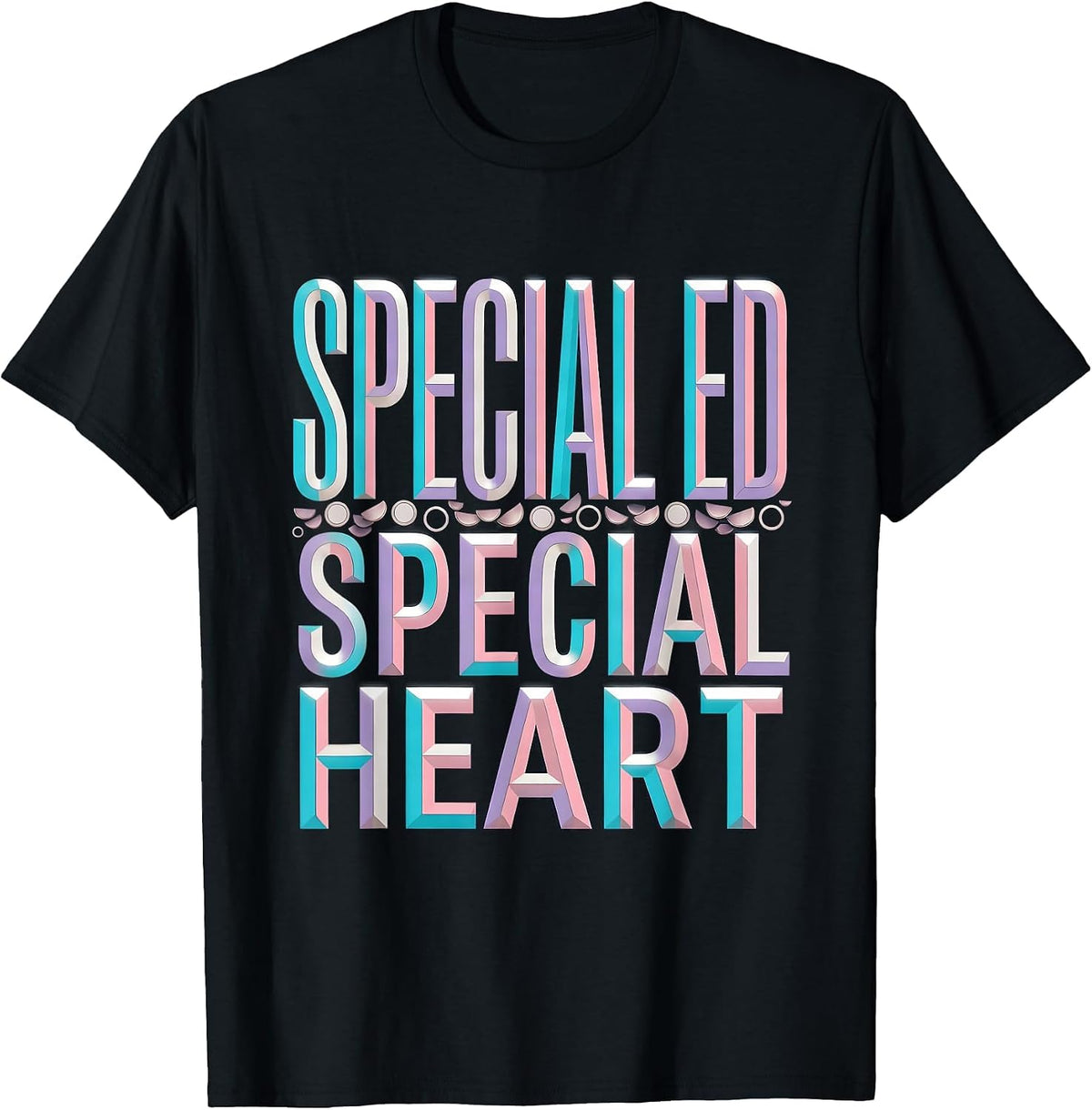 Men's Special Ed Special Heart educator Design T-Shirt - Black