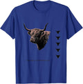 I Follow A Different Path Faith Highland Cow Farm Humor T-Shirt - Royal Blue