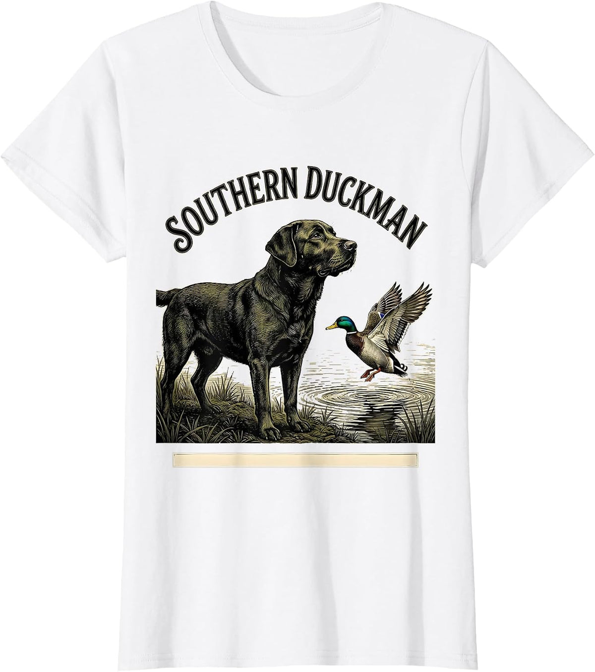 Southern Duckman Vintage Labrador Duck Hunting Heritage T-Shirt - White