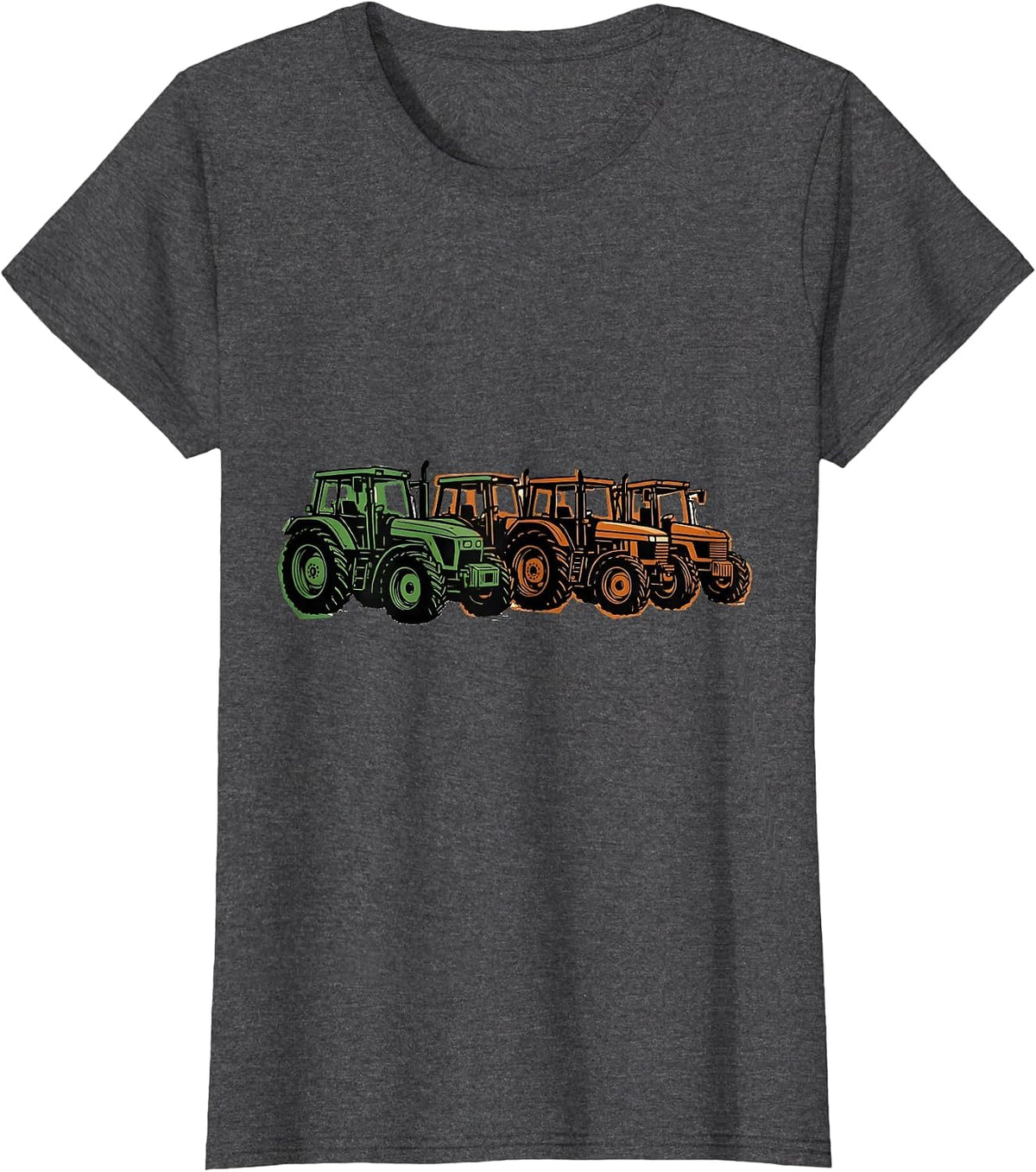 Women's Toddler Boy Tractor Lover Birthday Party Gift T-Shirt - Dark Heather Grey
