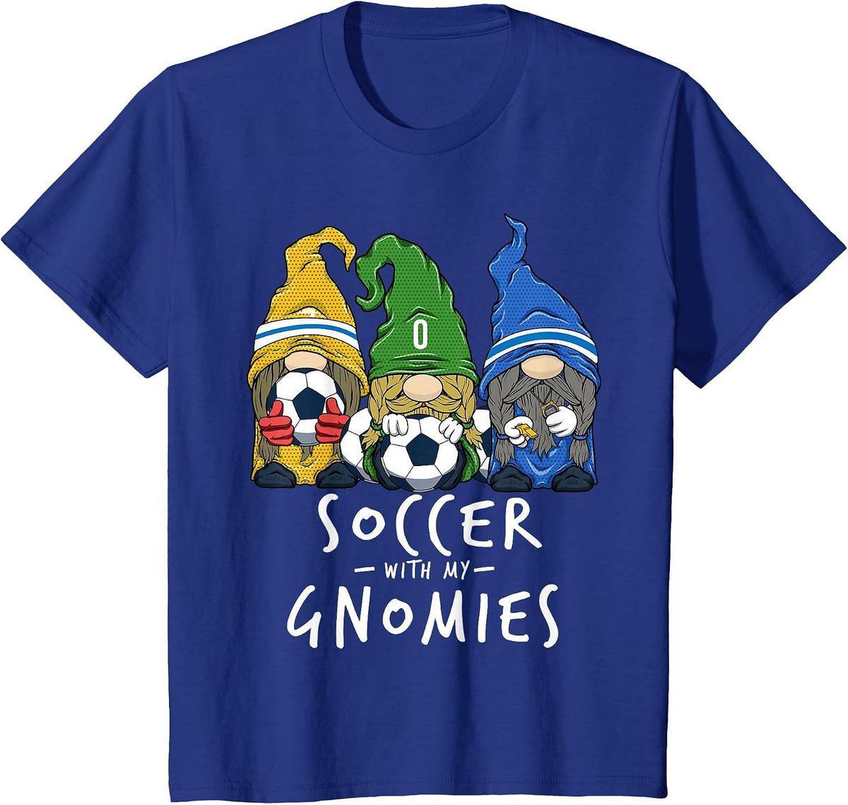 Soccer with My Gnomies for Soccer Gnomes Boys Men T-Shirt - Royal Blue