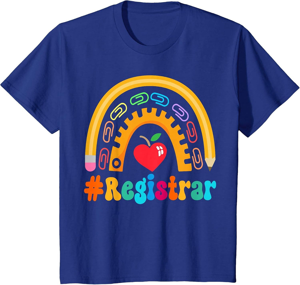 Registrar Appreciation Week Back to School 100th Day T-Shirt - Royal Blue