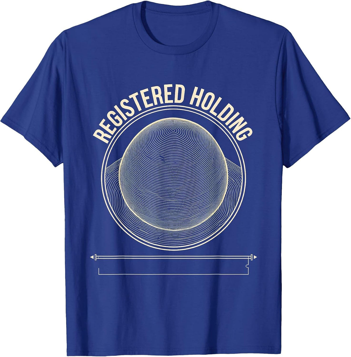 Registered Holding Topographic Contour Rock Collector T-Shirt - Royal Blue