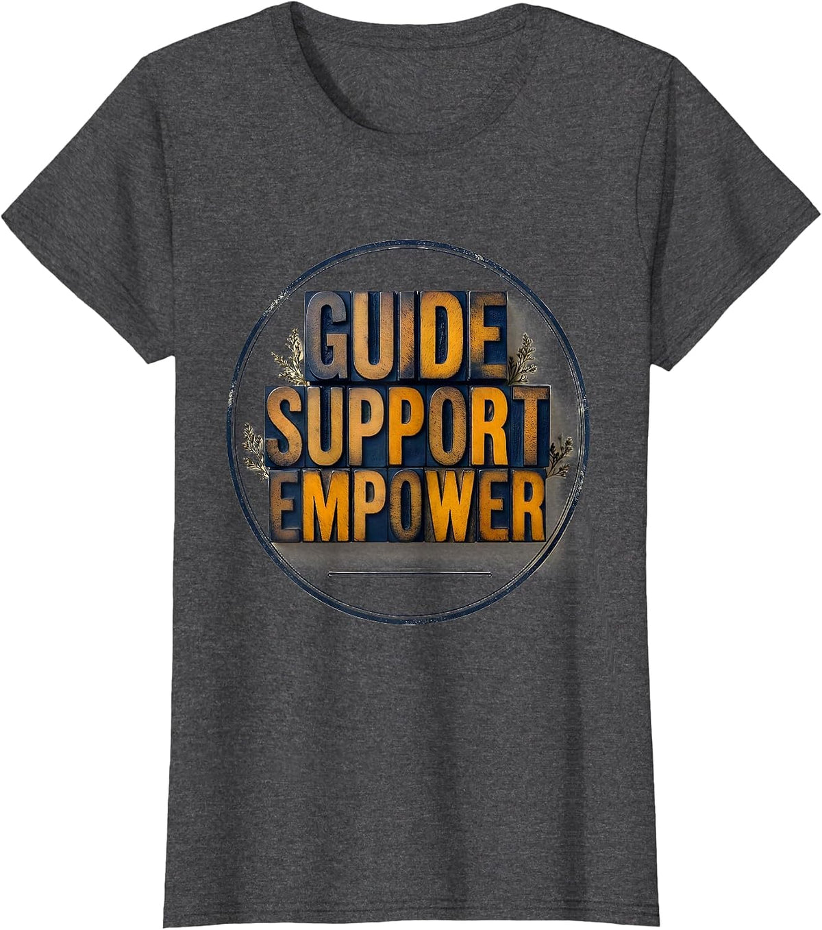 Women's Guide Support Empower Social Worker Social Work Month T-Shirt - Dark Heather Grey