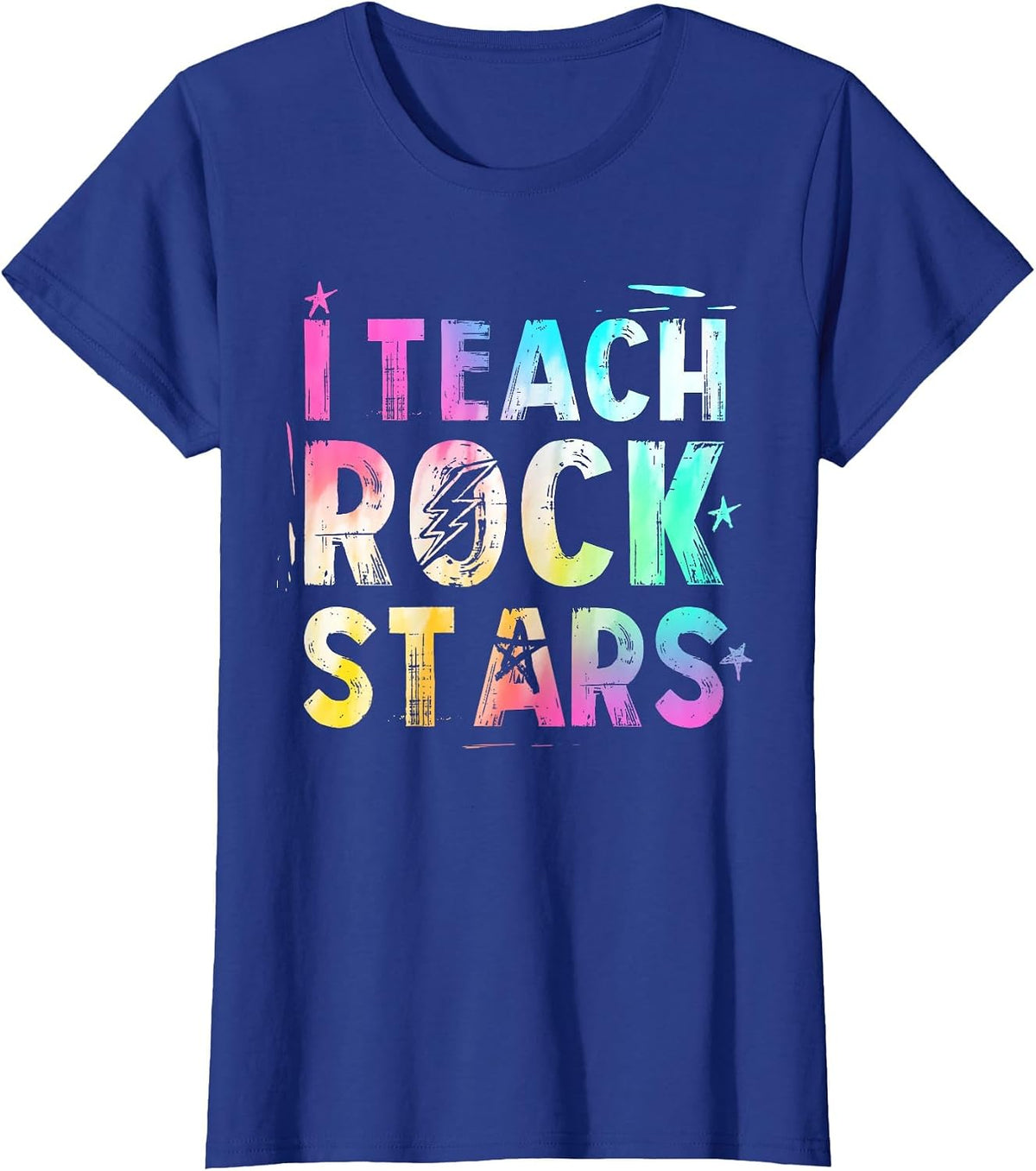 I Teach Rockstars Music Teacher Back to School Men Women T-Shirt - Royal Blue
