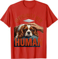 Men's Officially Her Human Funny Cavalier King Charles Spaniel Dog T-Shirt - Red