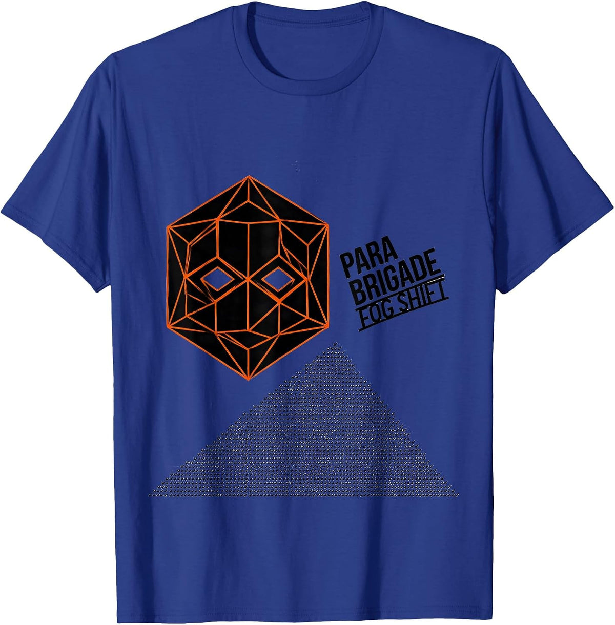 Para Brigade Fog Shift Geometric Paraeducator Halloween T-Shirt - Royal Blue
