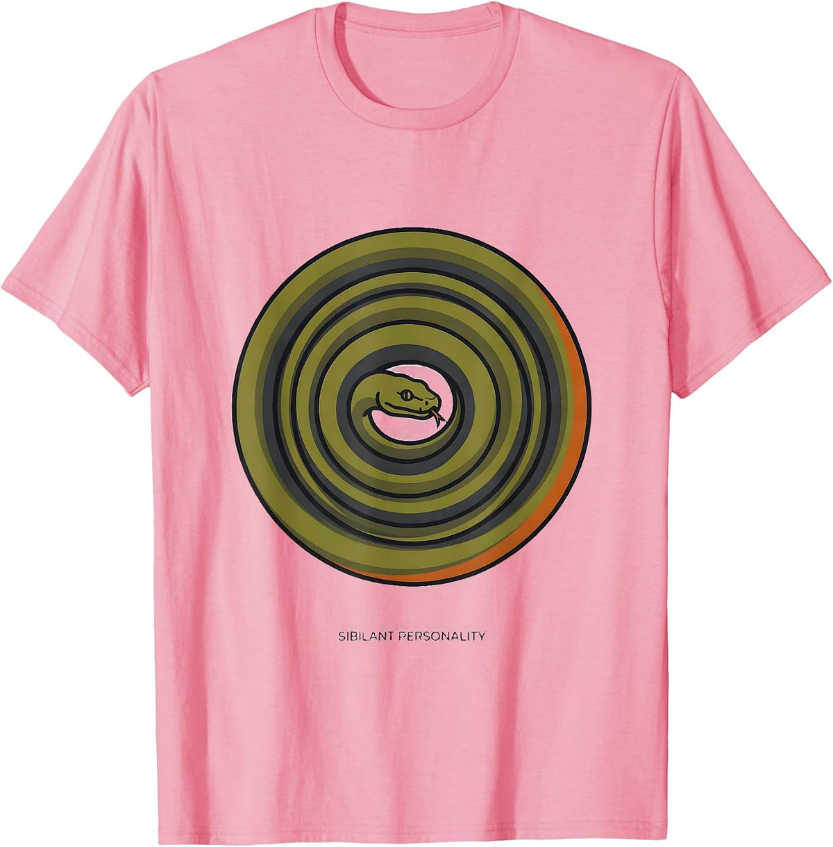 Men's Sibilant Personality Editorial Conceptual Speech Language T-Shirt - Pink