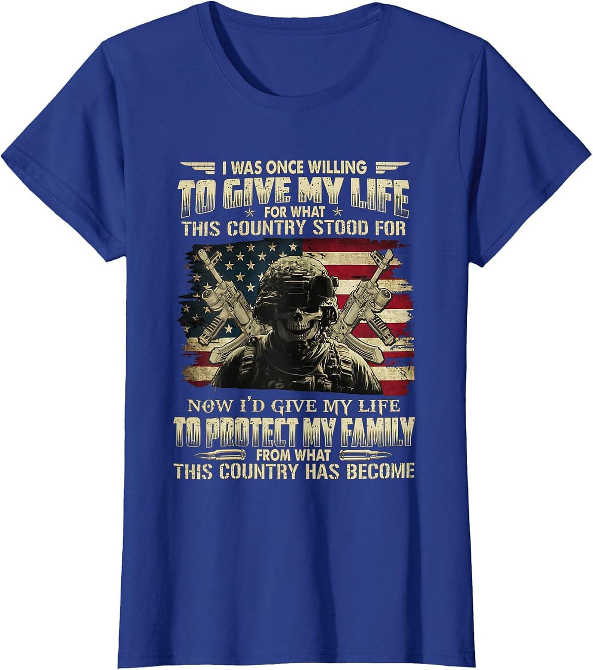 I was Once Willing to Give My Life for What I Believed T-Shirt - Royal Blue