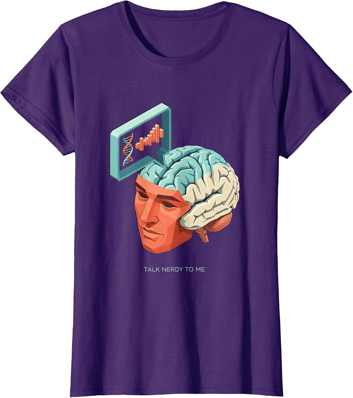 Women's Talk Nerdy To Me Speech Therapy Design T-Shirt - Purple