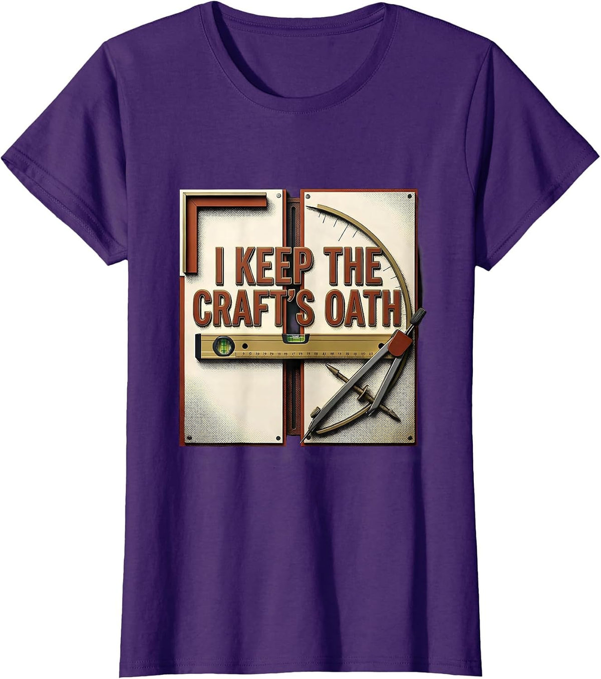 Women's I Keep The Craft's Oath Freemason Masonic Brotherhood Pride T-Shirt - Purple